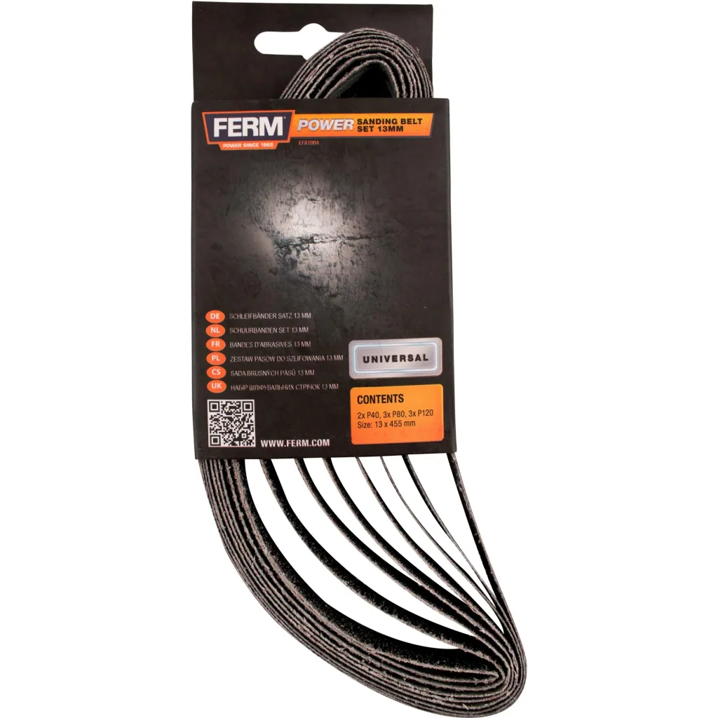 EFA1004 Sanding belt set 13 mm, 8 pieces (P40, P80, P120)