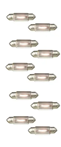 Tail light and license plate bulbs, 10 pieces - Festoon lamps