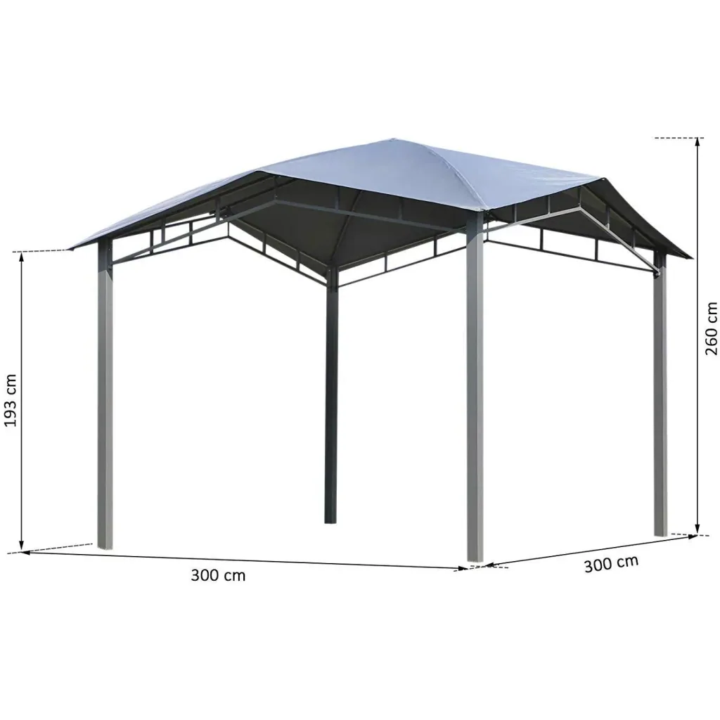 Garden tent with geometric canopy