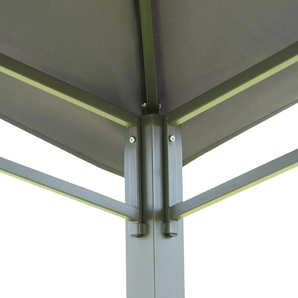 Garden tent with geometric canopy