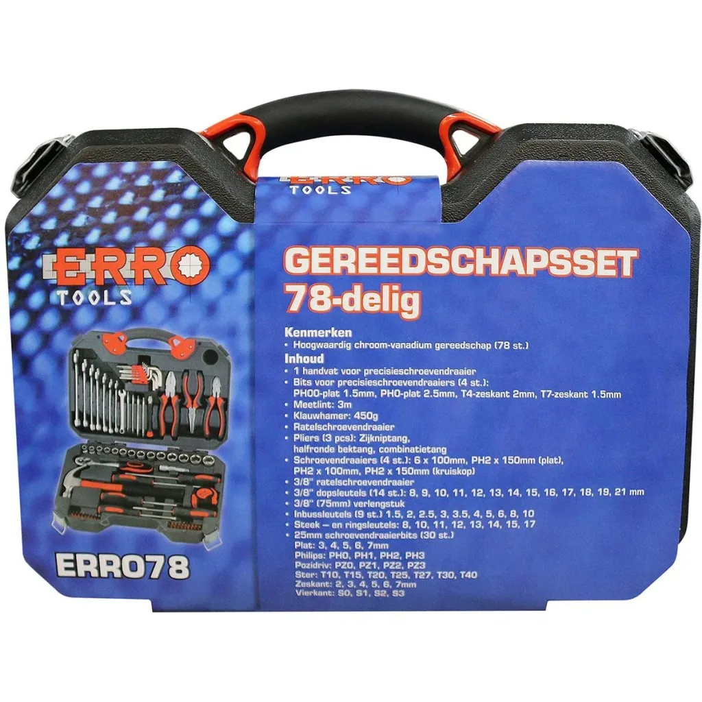 Tool box with 78-piece tool set