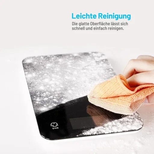 Digital kitchen scale black glass