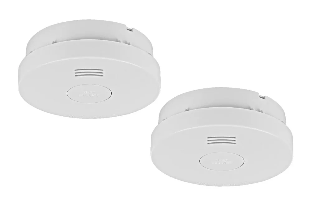 Smoke detector with 10-year lithium battery, VDS tested - set of 2