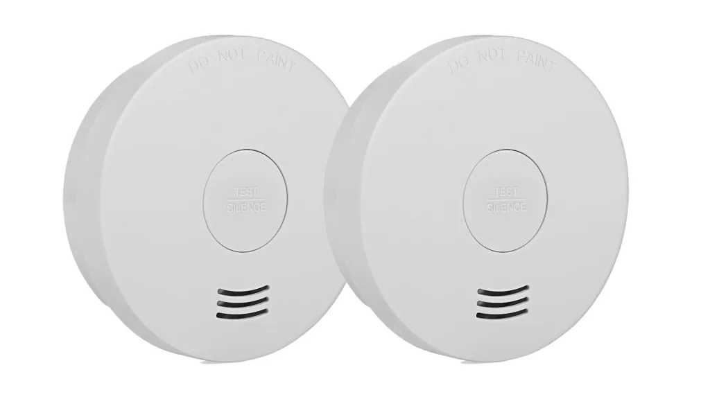 Smoke detector with 10-year lithium battery, VDS tested - set of 2
