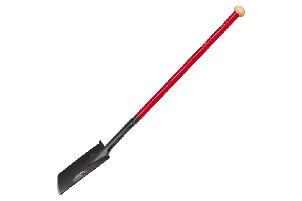 Spade power spade, blade thickness 5 mm, welded step protection powder-coated, wooden knob, steel tube handle 92 cm