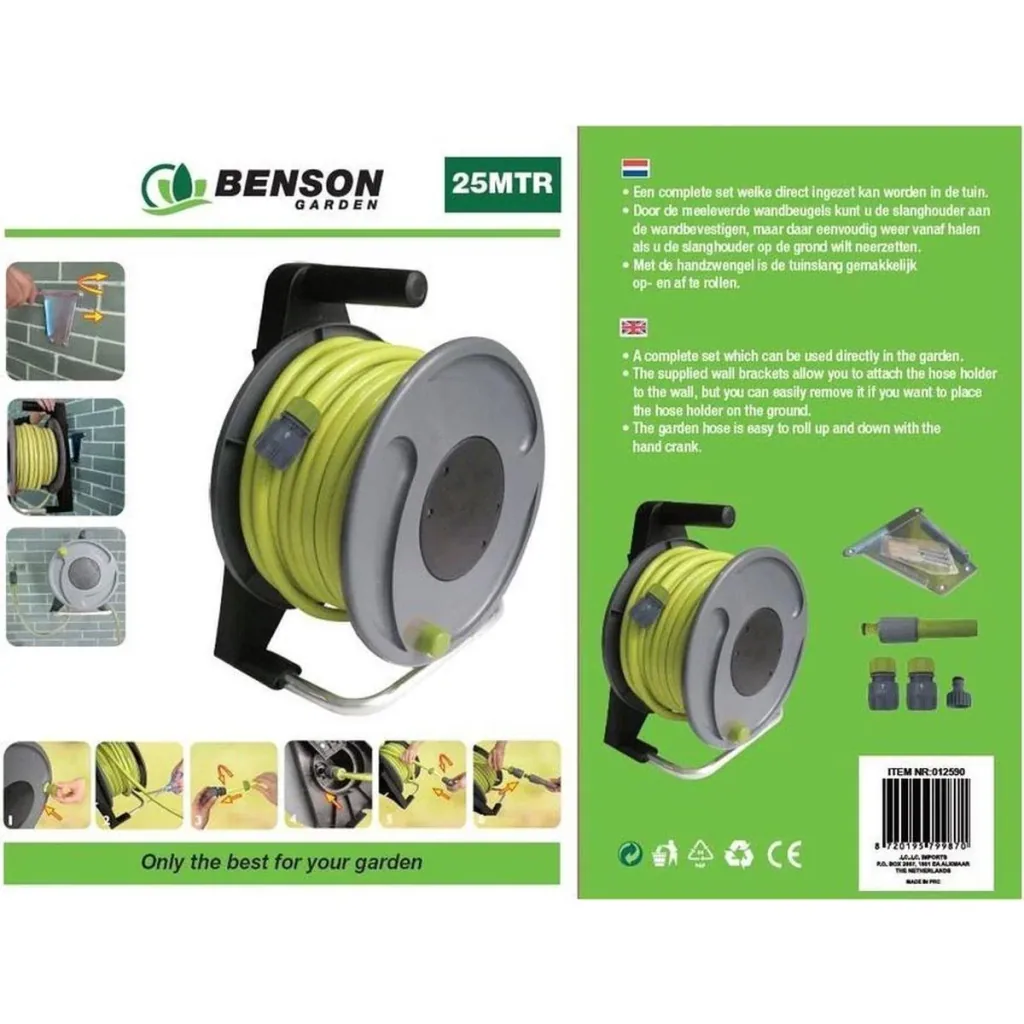 Hose reel set 2 in 1 - 25m hose included