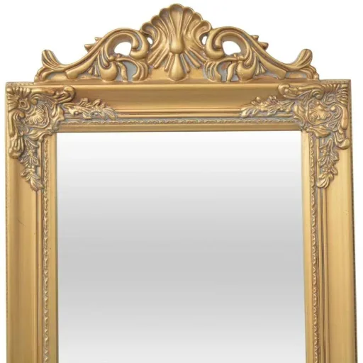 Freestanding mirror Baroque 160x40cm gold