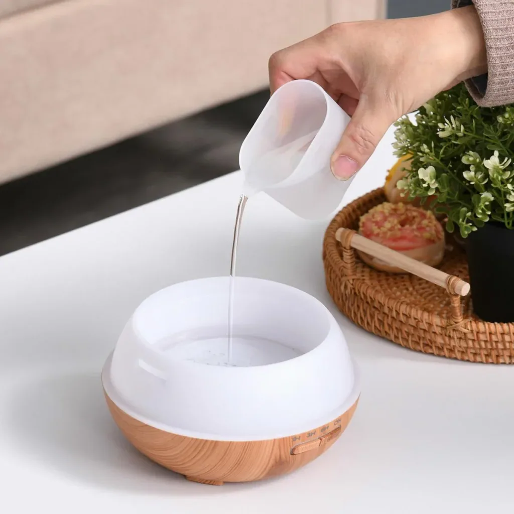 Aroma Diffuser Humidifier with 7 Colors LED Lights for Home Office Bedroom Essential Oils 400 ml Natural