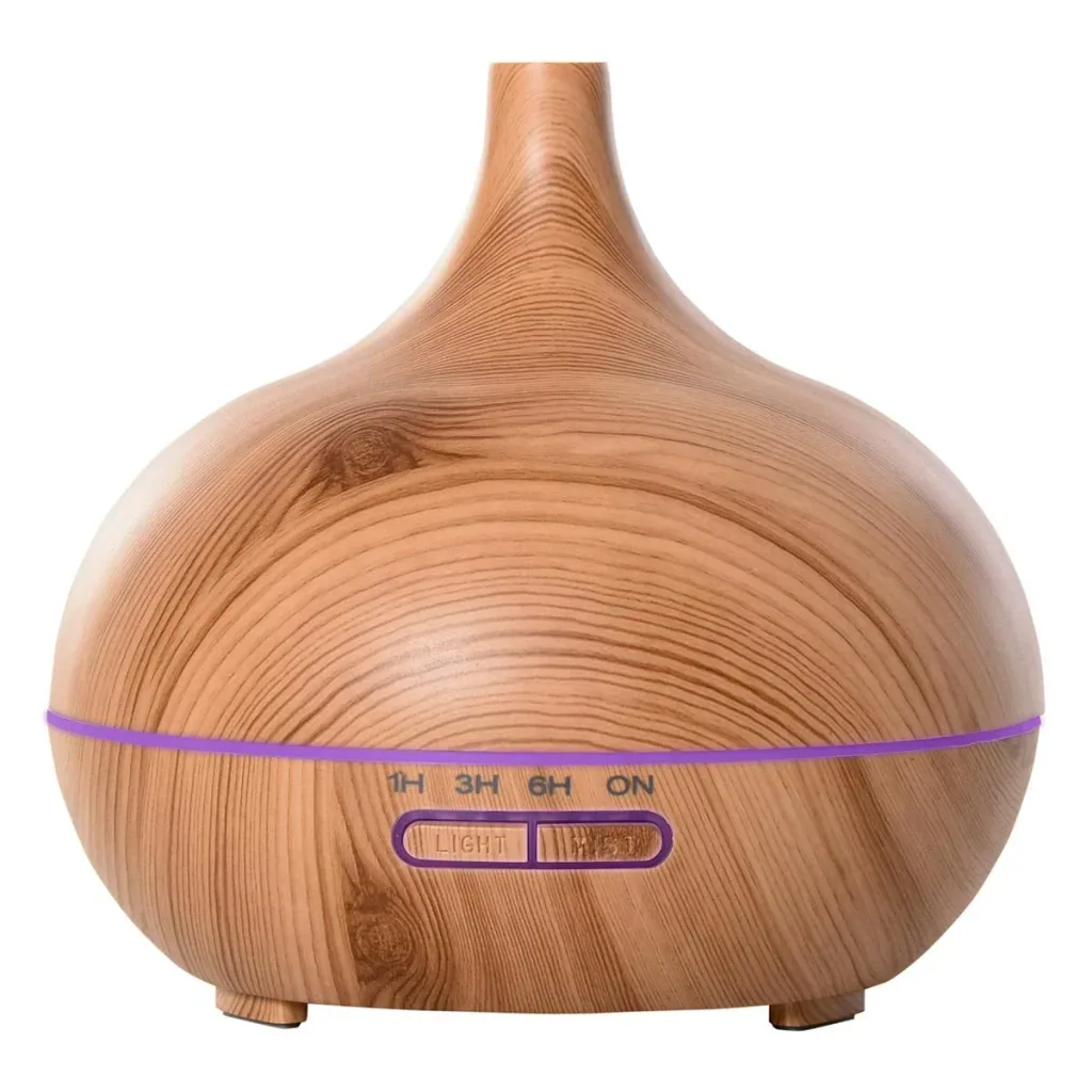 Aroma Diffuser Humidifier with 7 Colors LED Lights for Home Office Bedroom Essential Oils 400 ml Natural