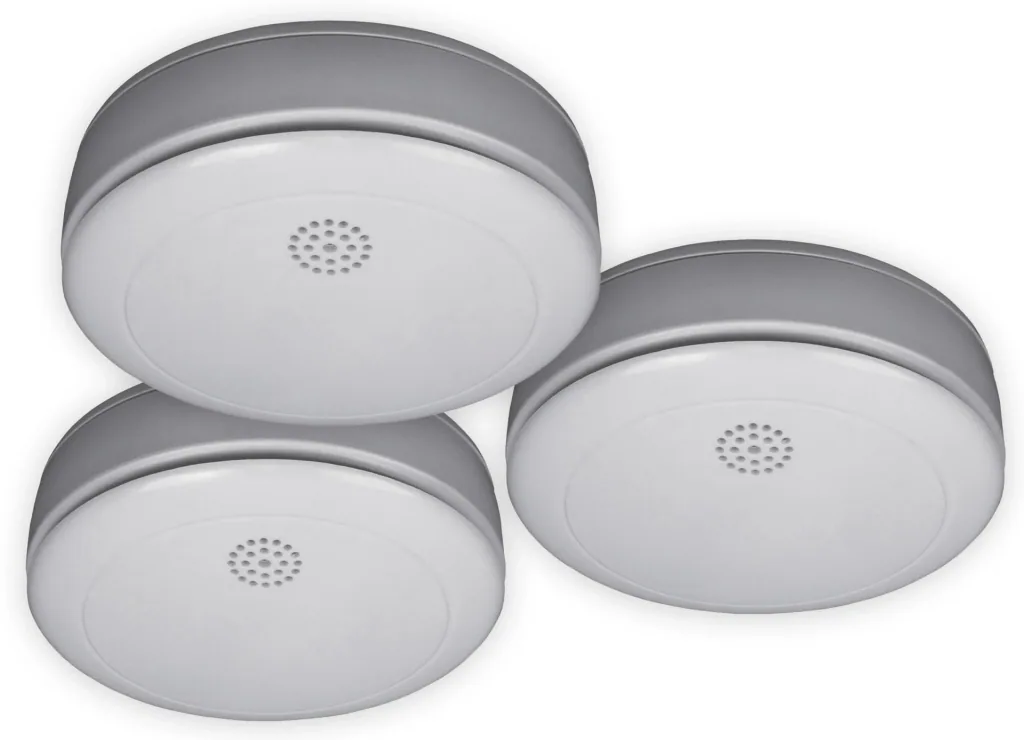 10-year smoke alarm RM218, incl. battery, set of 3