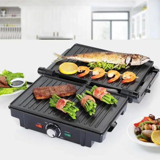 Stainless steel contact grill