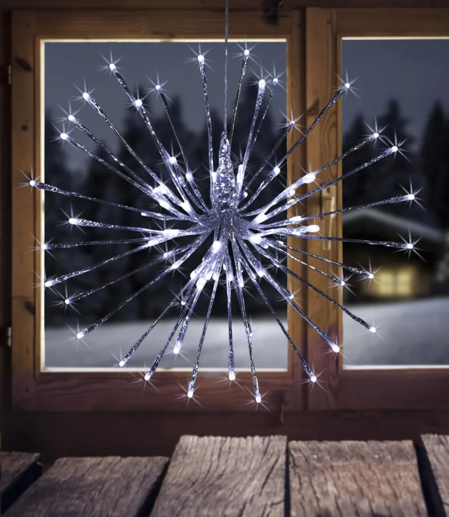 LED star ball with 80 cold white LEDs