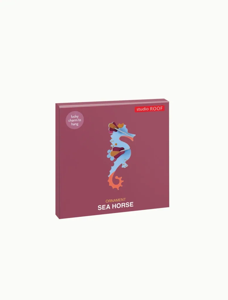 Studio ROOF Ornament, Craft Kit, 3D Wall Object - Seahorse