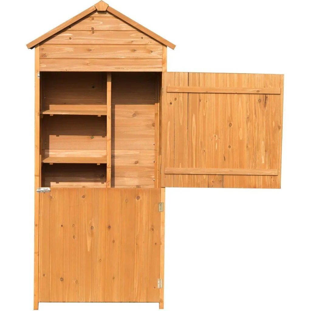 Garden cabinet garden tools solid wood 90 x 50 x 190 cm