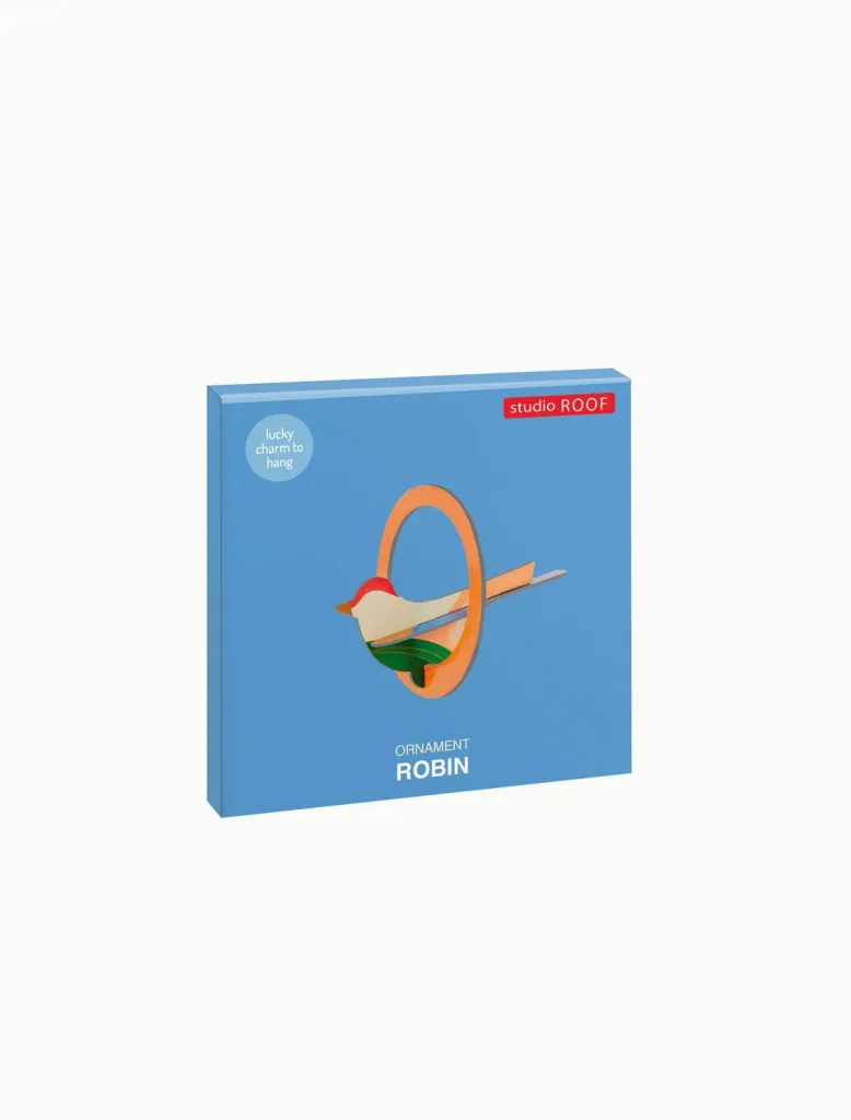 Studio ROOF Ornament, craft set, 3D wall object – Robin
