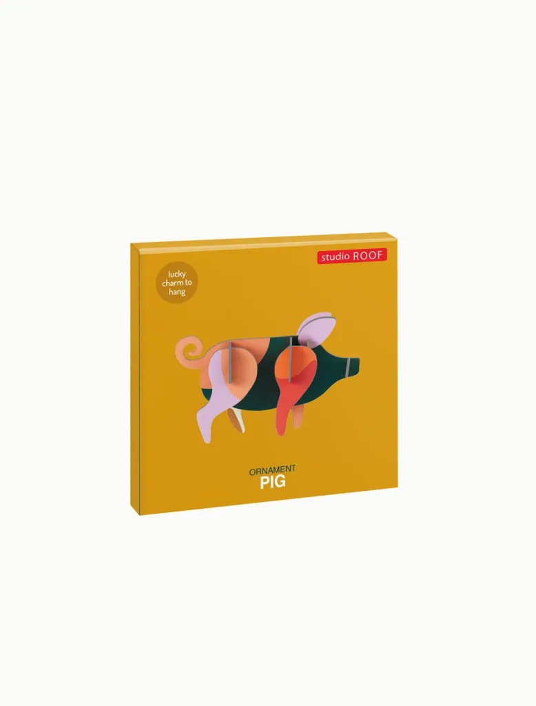 Studio ROOF Ornament, Craft Set, 3D Wall Object – Pig