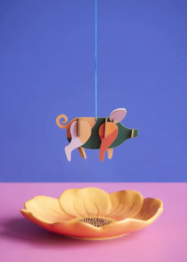 Studio ROOF Ornament, Craft Set, 3D Wall Object – Pig