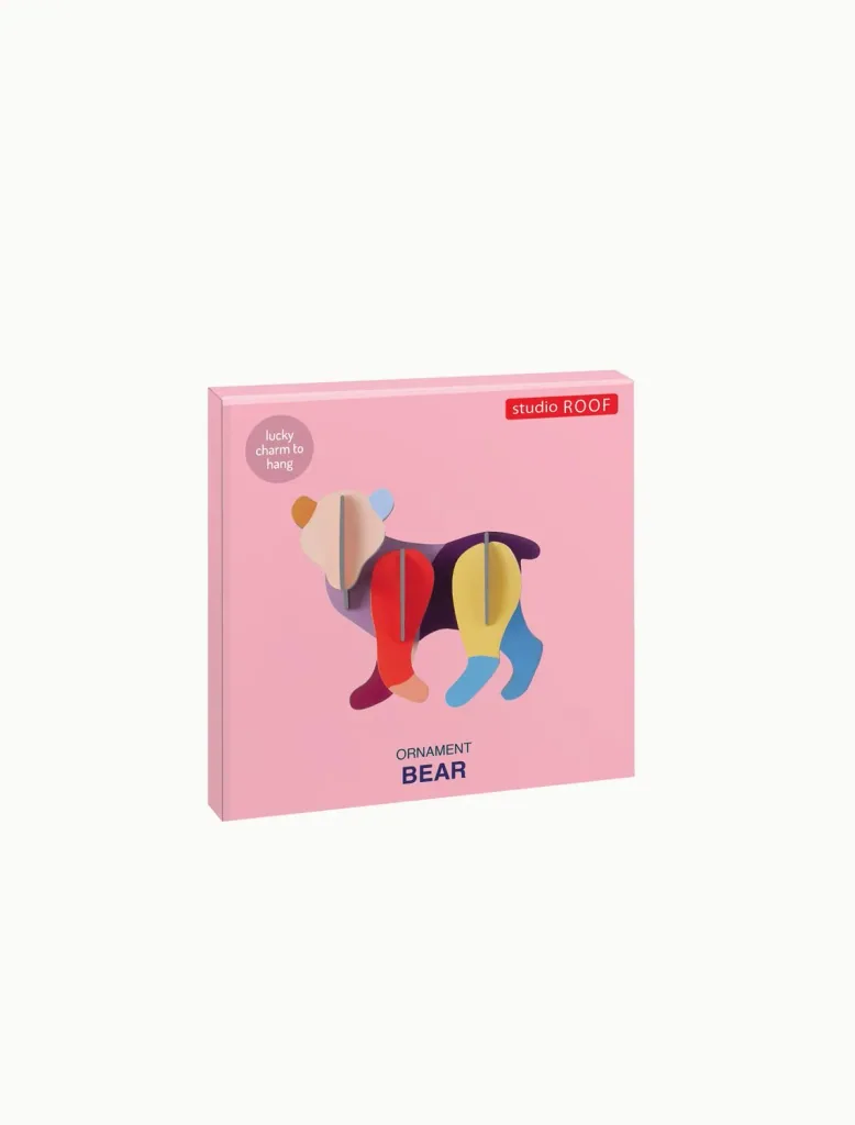 Studio ROOF Ornament, craft set, 3D wall object - Bear