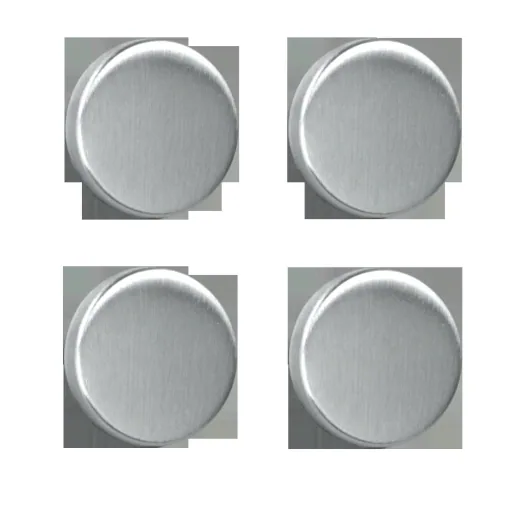 Magnets, round, stainless steel, 3 cm, set of 4