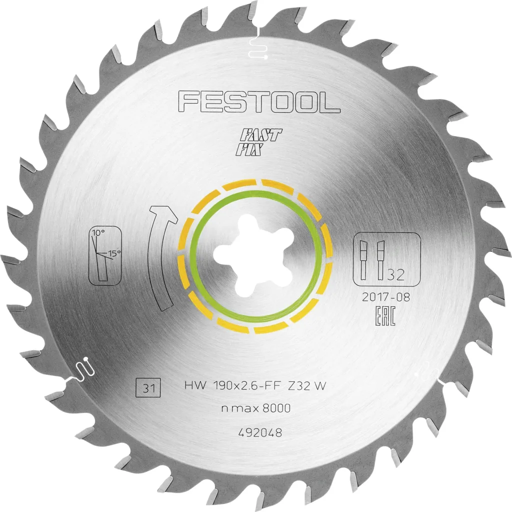 Universal saw blade HW 190 x 2.6 FF W32
