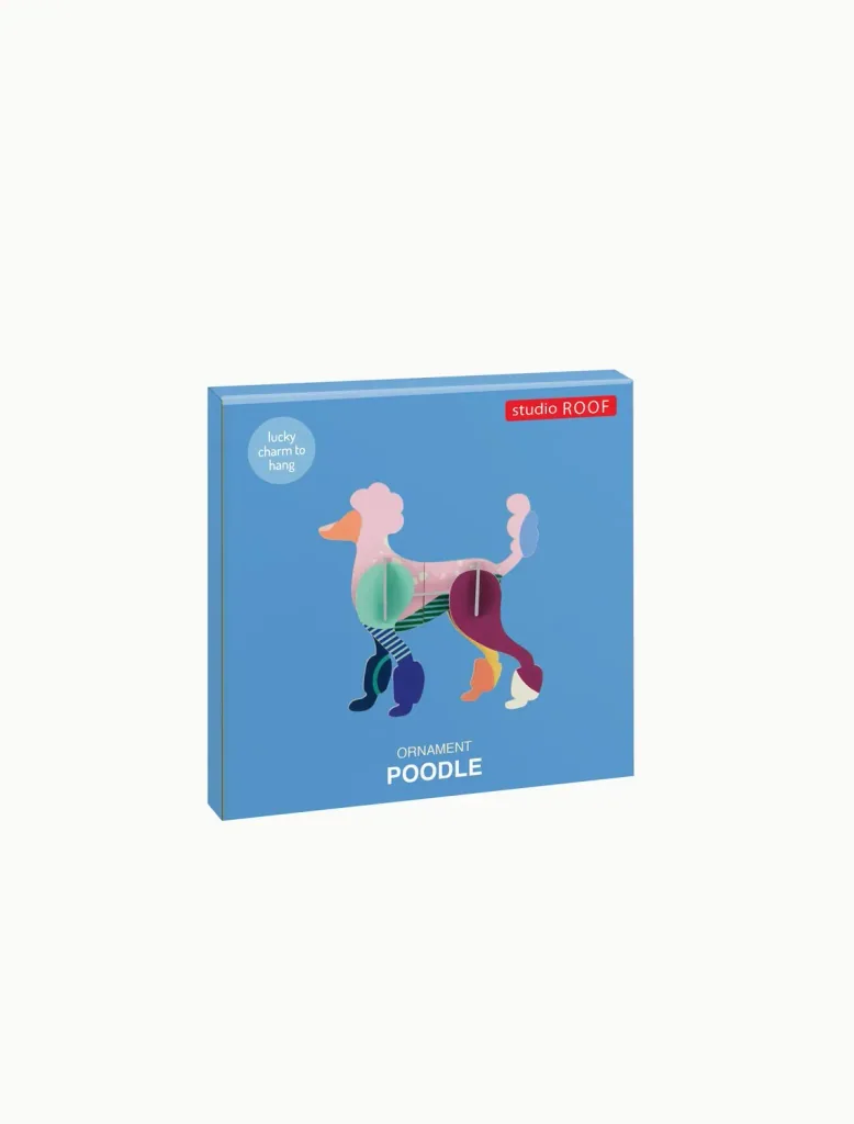 Studio ROOF ornament, craft set, 3D wall object – Poodle