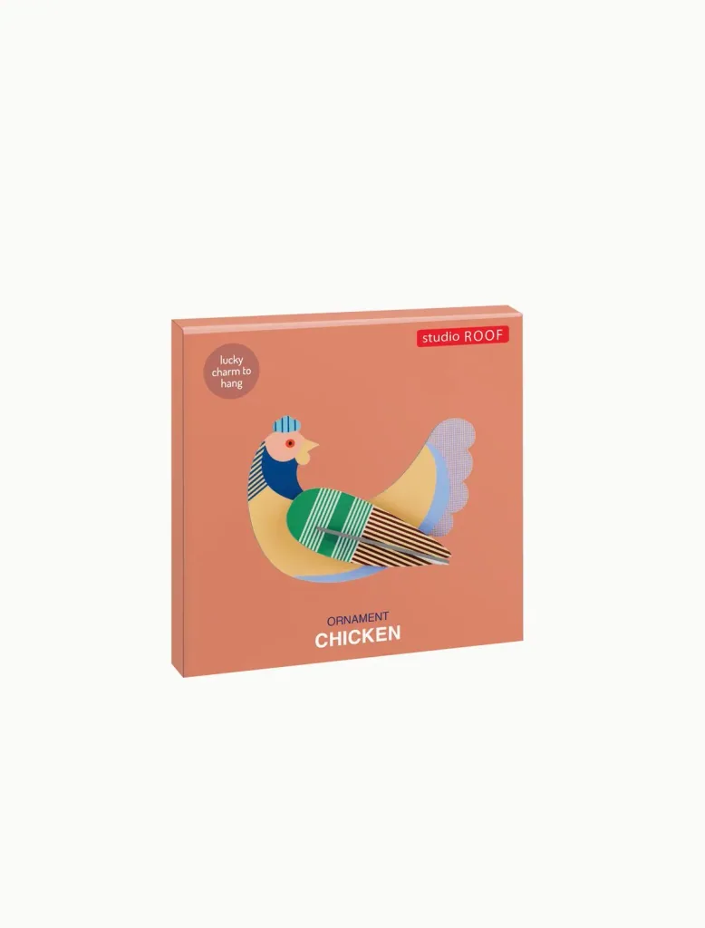 Studio ROOF Ornament, Craft Kit, 3D Wall Object - Chicken