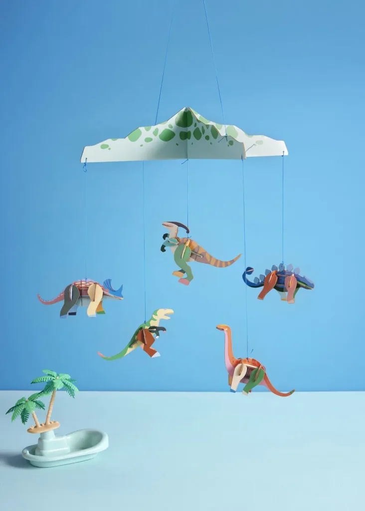 Studio ROOF Craft set, 3D wall object, baby mobile - Dinosaurierland