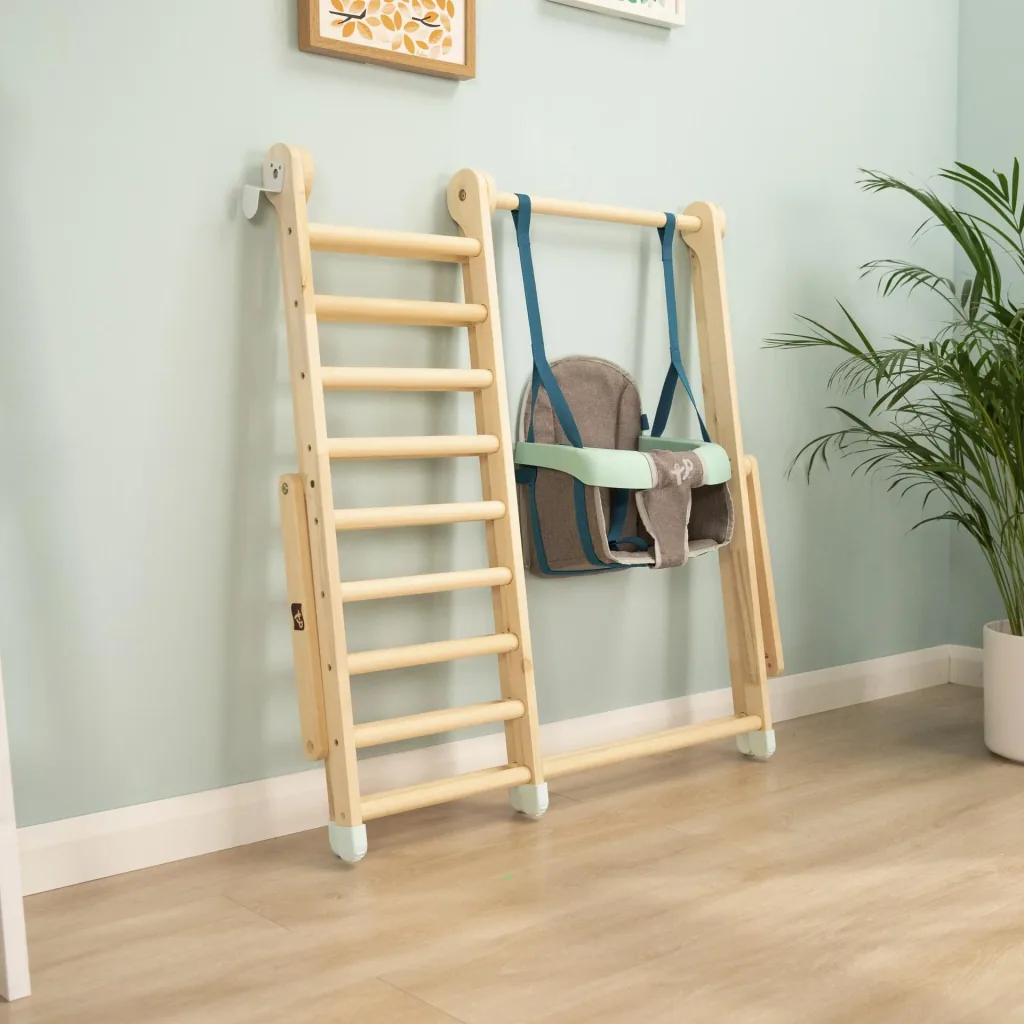 Active swing and climbing frame for children