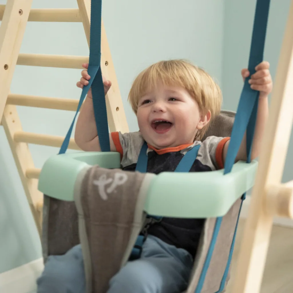 Active swing and climbing frame for children