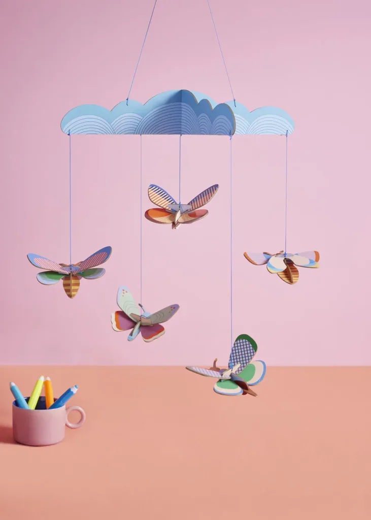 Studio ROOF Craft Set, 3D Wall Object, Baby Mobile - Butterfly Dance