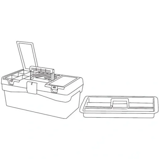 TAYG tool case - 400 x 217 x 166 mm - With shelf