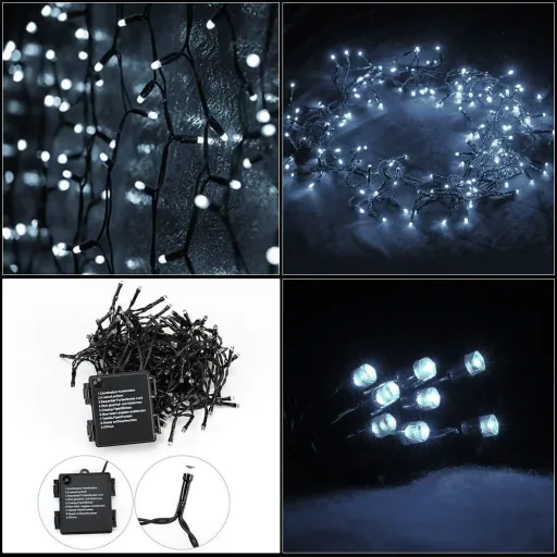 Christmas light chain cold white 7m timer