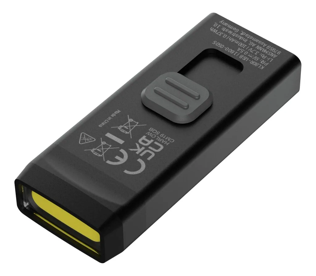 Mini LED flashlight with integrated USB-A plug, dimmable