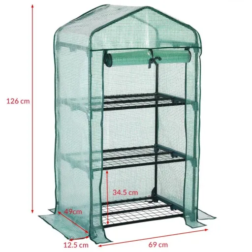 Greenhouse made of foil 126x49x69cm