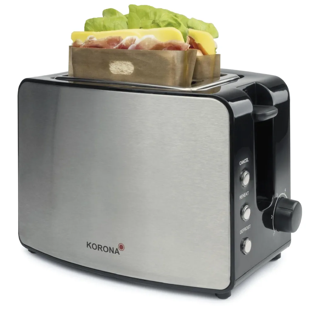 Toaster including 2 sandwich bags