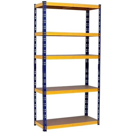 FSH shelving set MP 18040 - max. 175 kg per shelf - blue/orange - 2 pieces
