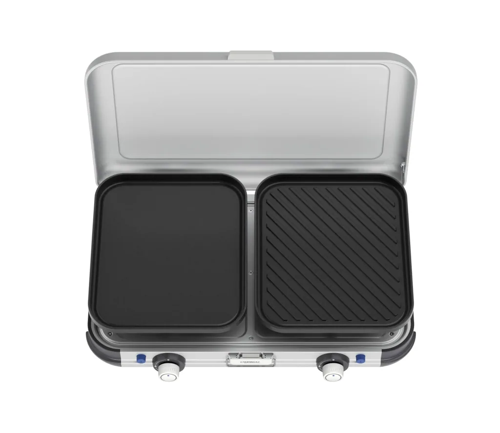 Camping Kitchen 2, Grill & Go CV, stove with two burners, two extra grill plates