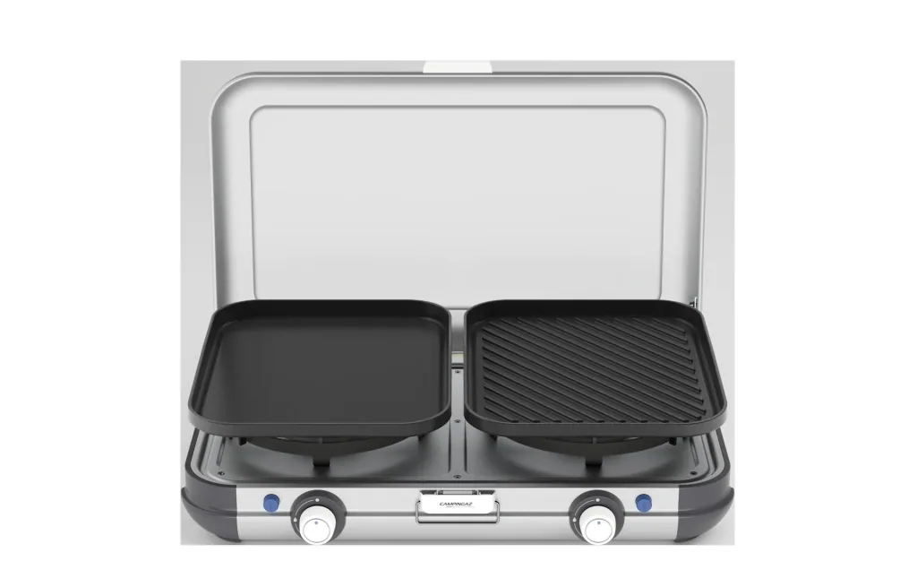Camping Kitchen 2, Grill & Go CV, stove with two burners, two extra grill plates
