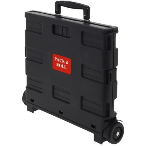 Shopping trolley Easy Pack & Roll XL folding crate black 57L 25kg