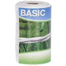 Basic electric fence, white, 250M, 3 x 0.16 Niro