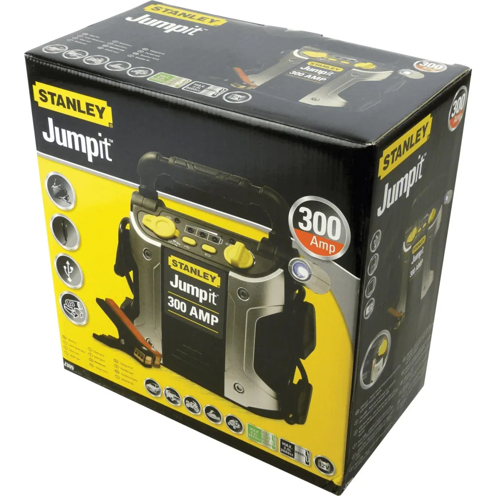 Jumpstarter with battery and LED light J309E 12V 300A