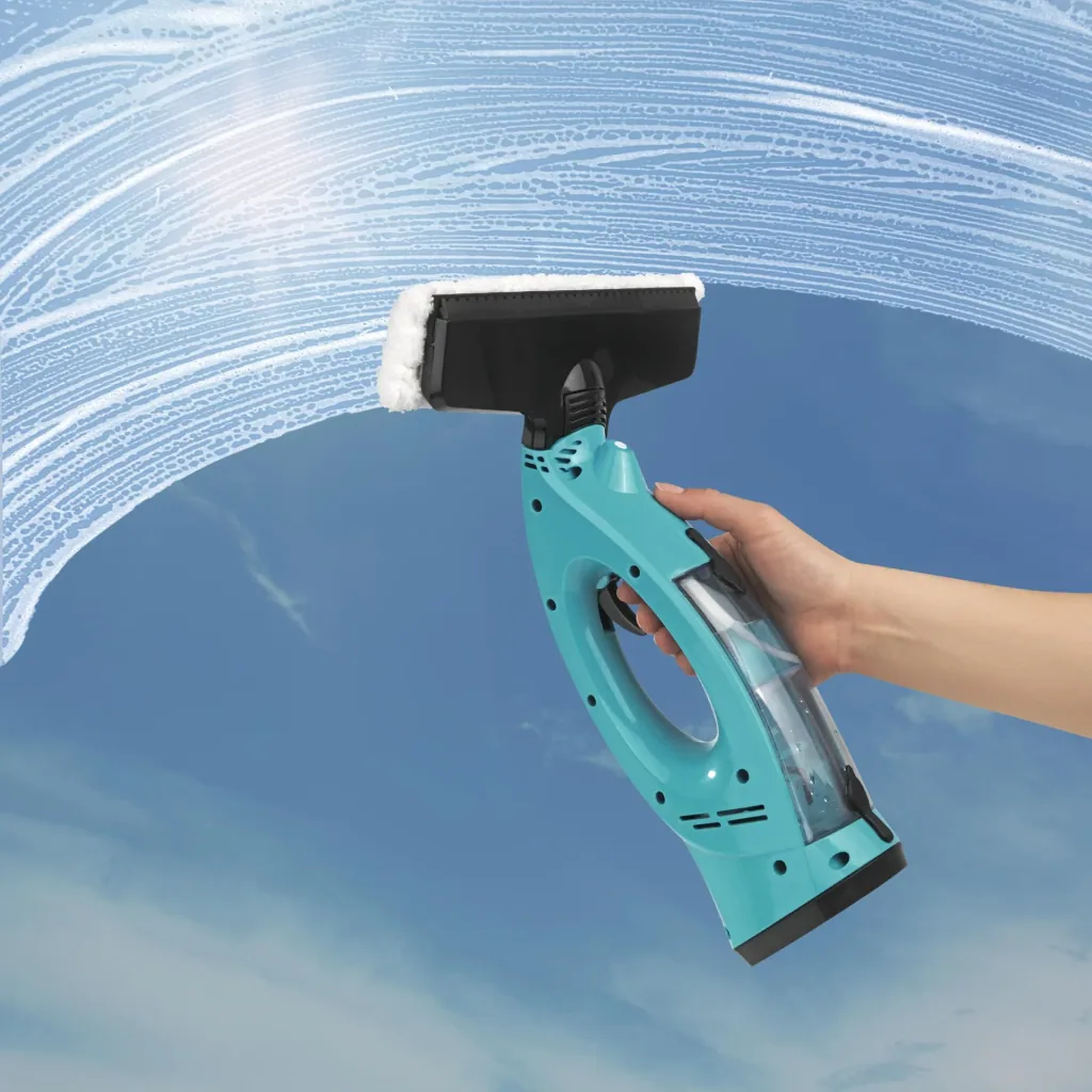 Cordless window cleaner 3-in-1 - window vacuum with sprayer - foamer - squeegee