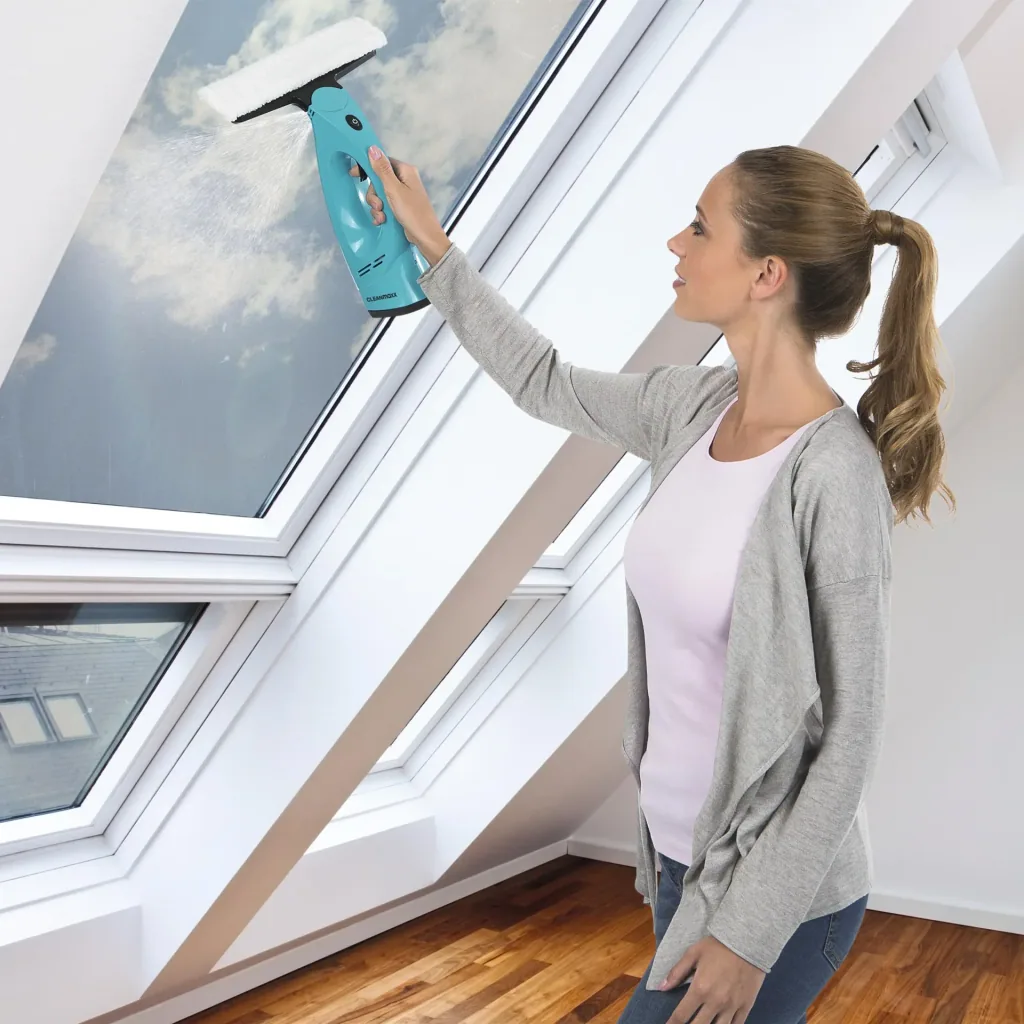 Cordless window cleaner 3-in-1 - window vacuum with sprayer - foamer - squeegee