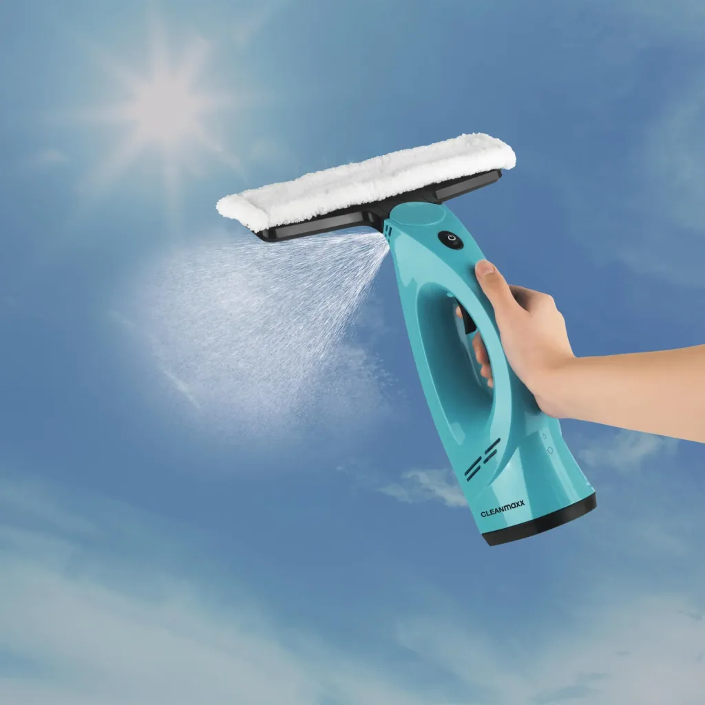 Cordless window cleaner 3-in-1 - window vacuum with sprayer - foamer - squeegee