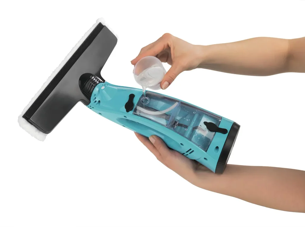 Cordless window cleaner 3-in-1 - window vacuum with sprayer - foamer - squeegee