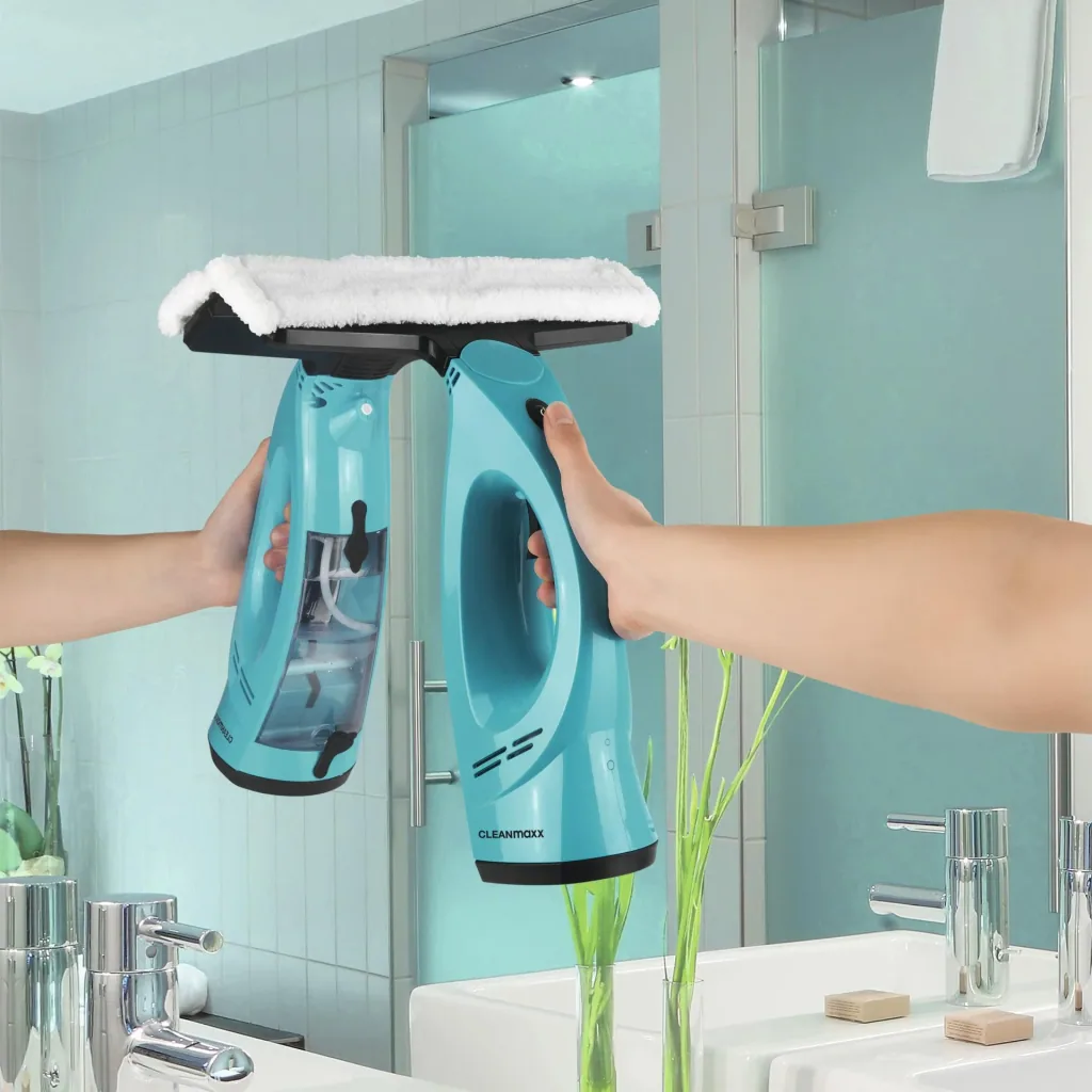 Cordless window cleaner 3-in-1 - window vacuum with sprayer - foamer - squeegee