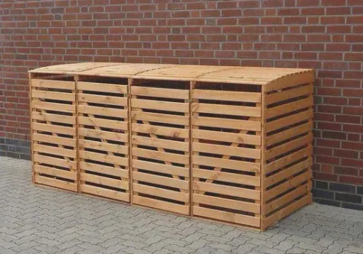 Garbage can box Vario 4 for 4 tons, honey brown