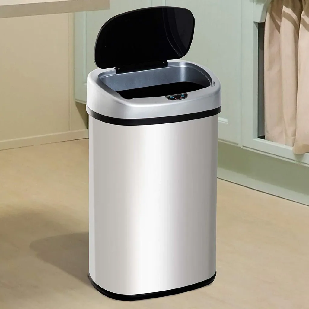 Automatic trash can with infrared sensor 48L silver