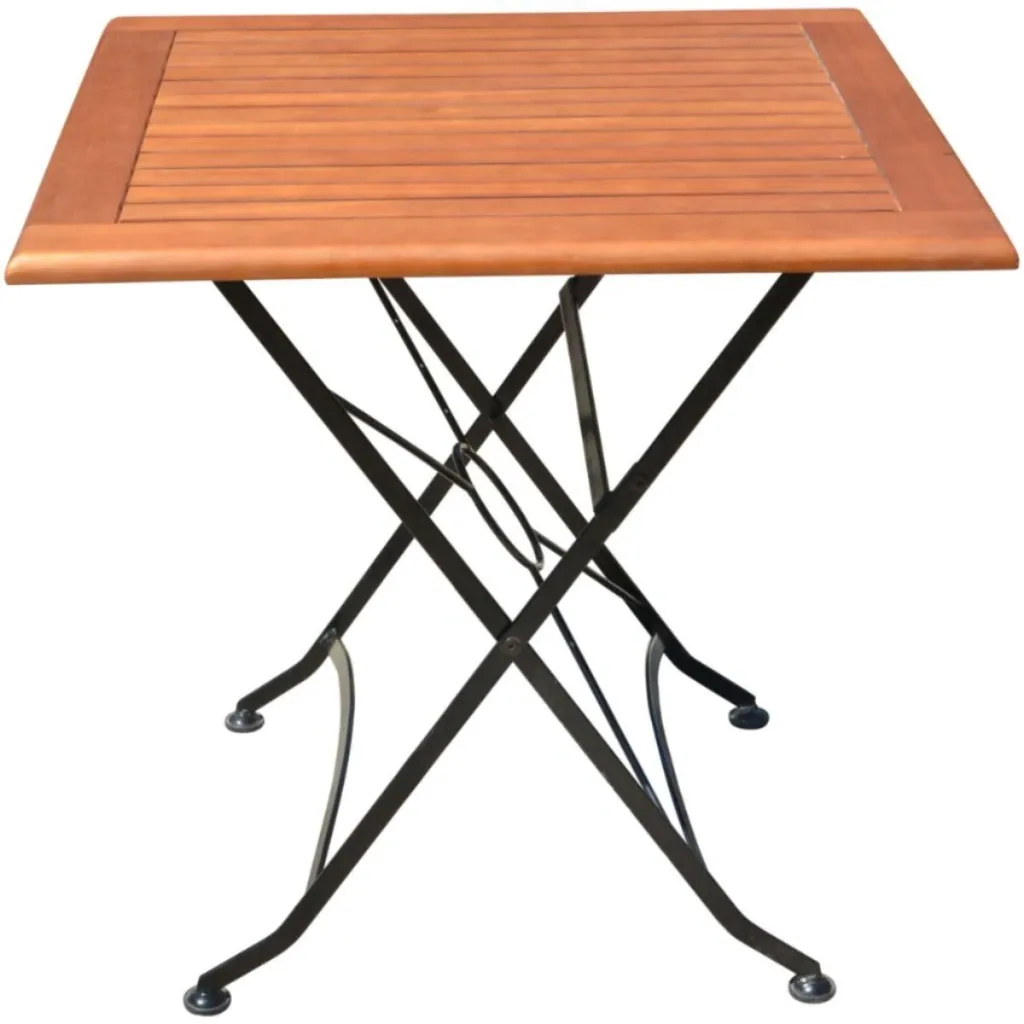 Table VIENNA, square, foldable, steel / Eucalyptus Grandis FSC 100%