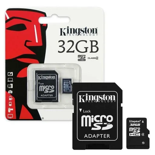 32GB microSDHC memory card with SD card adapter
